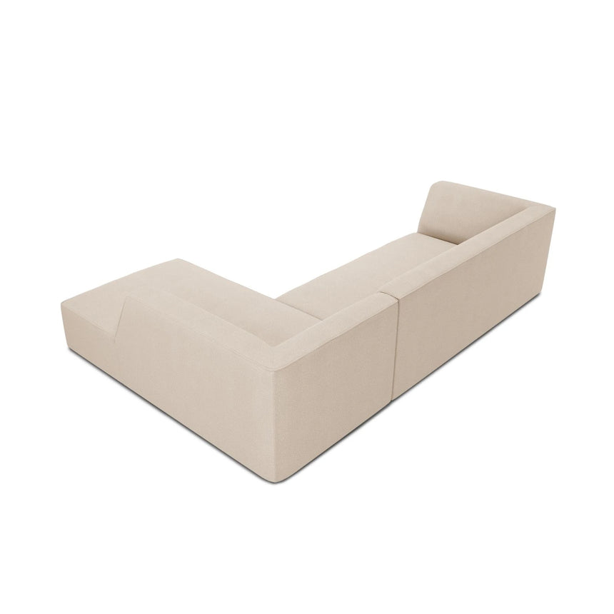 Ruby 4-Sitzer Ecksofa Rechts, mit Bezug aus Strukturierter Stoff (Ota8) in Beige, 273x180 cm – Bild 6