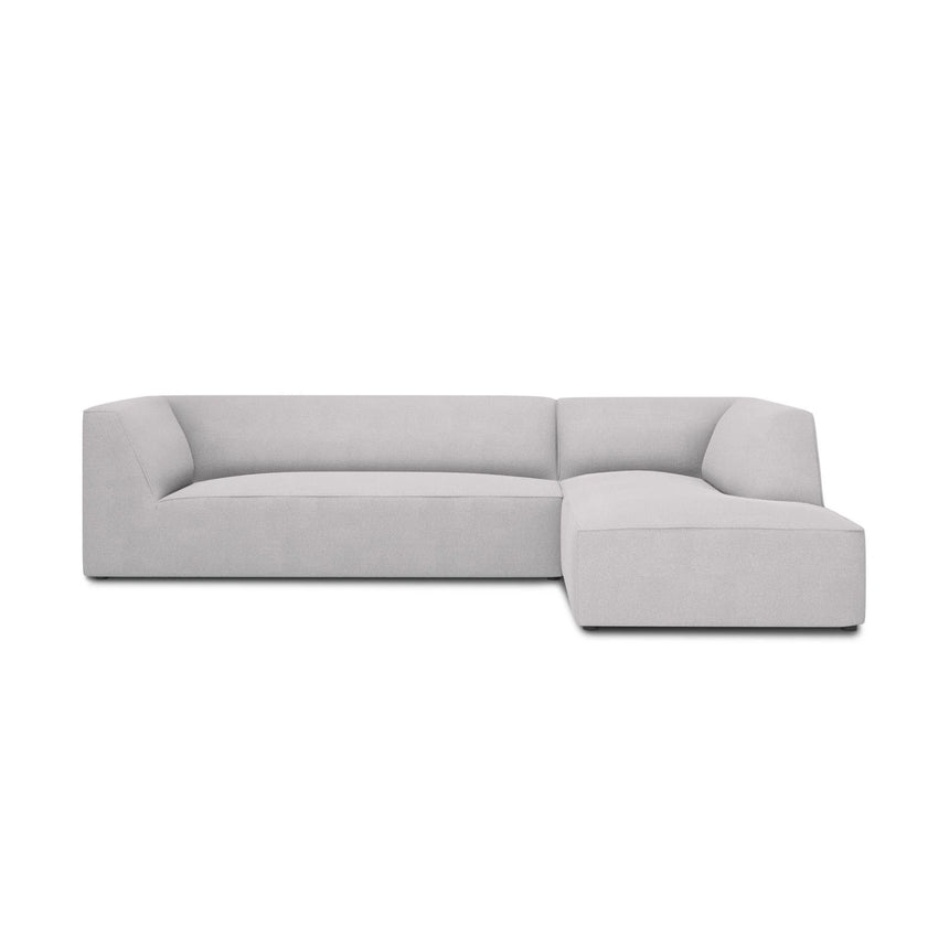 Ruby 4-Sitzer Ecksofa Rechts, mit Bezug aus Strukturierter Stoff (Ota9) in Hellgrau, 273x180 cm – Bild 1