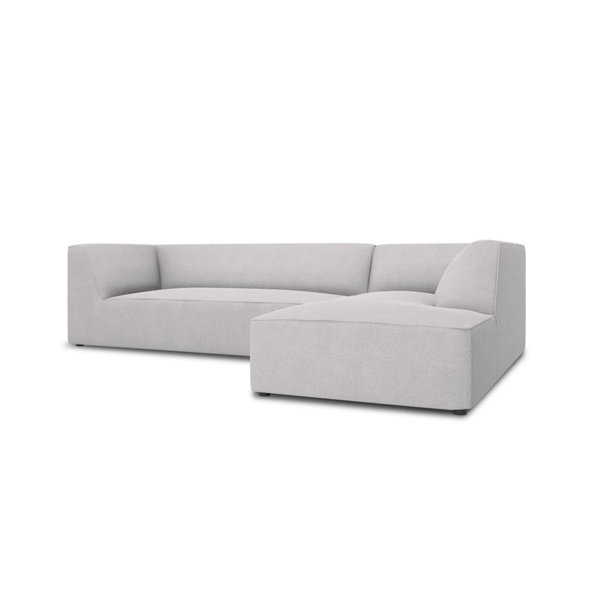 Ruby 4-Sitzer Ecksofa Rechts, mit Bezug aus Strukturierter Stoff (Ota9) in Hellgrau, 273x180 cm – Bild 3