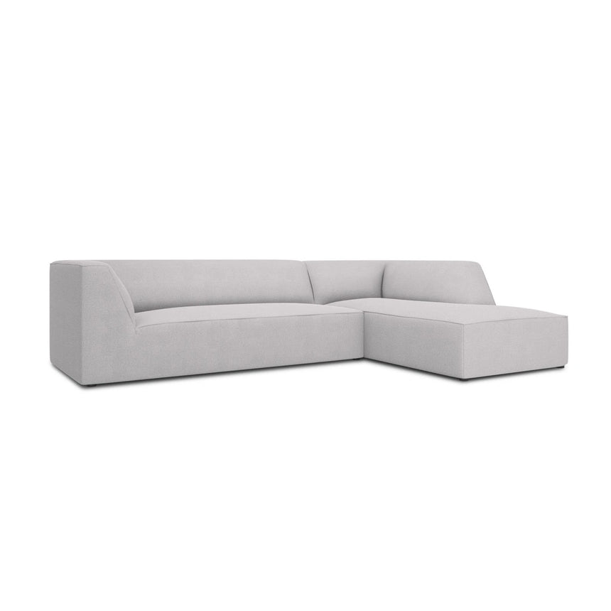 Ruby 4-Sitzer Ecksofa Rechts, mit Bezug aus Strukturierter Stoff (Ota9) in Hellgrau, 273x180 cm – Bild 4