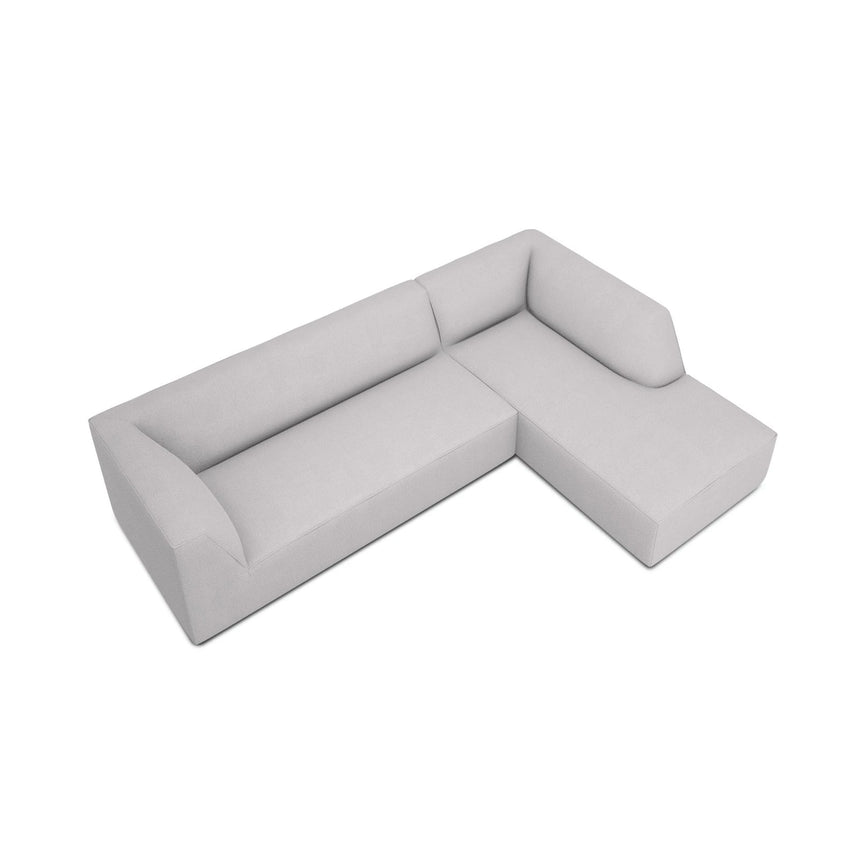 Ruby 4-Sitzer Ecksofa Rechts, mit Bezug aus Strukturierter Stoff (Ota9) in Hellgrau, 273x180 cm – Bild 5