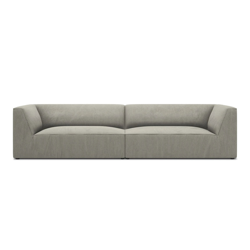 Ruby 4-Sitzer Sofa mit Bezug aus Cord (ScaAsh) in Hellgrau, 302x93 cm – Bild 1