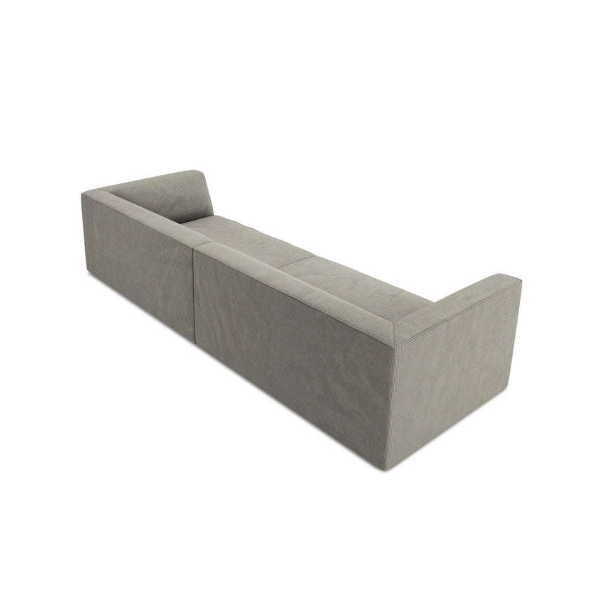 Ruby 4-Sitzer Sofa mit Bezug aus Cord (ScaAsh) in Hellgrau, 302x93 cm – Bild 6