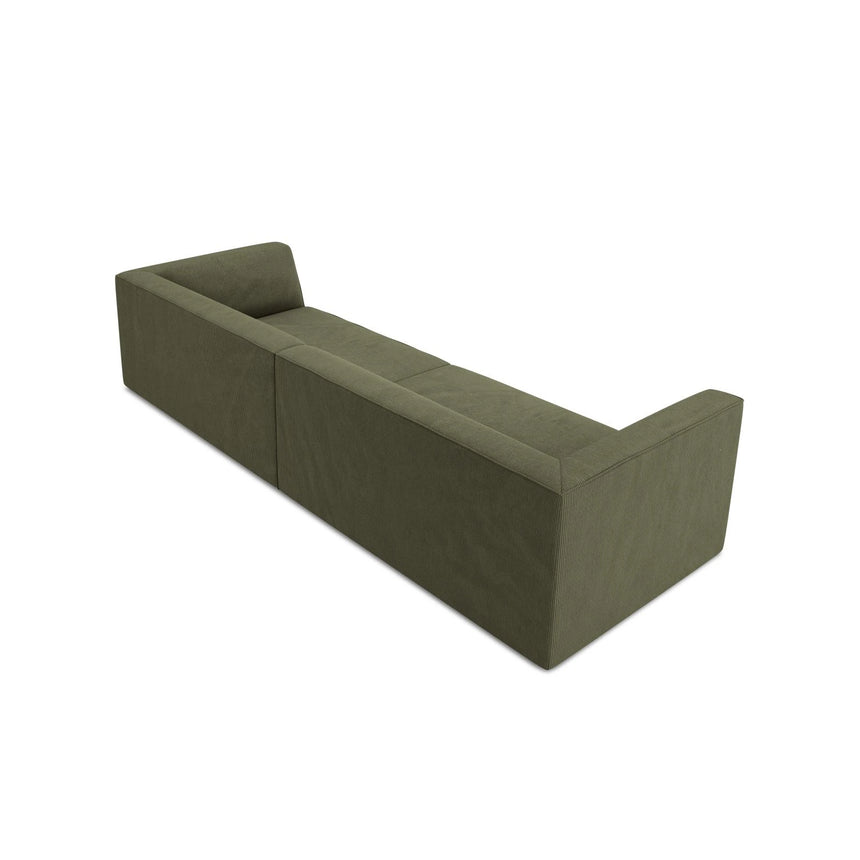 Ruby 4-Sitzer Sofa mit Bezug aus Cord (ScaFor) in Grün, 302x93 cm – Bild 6