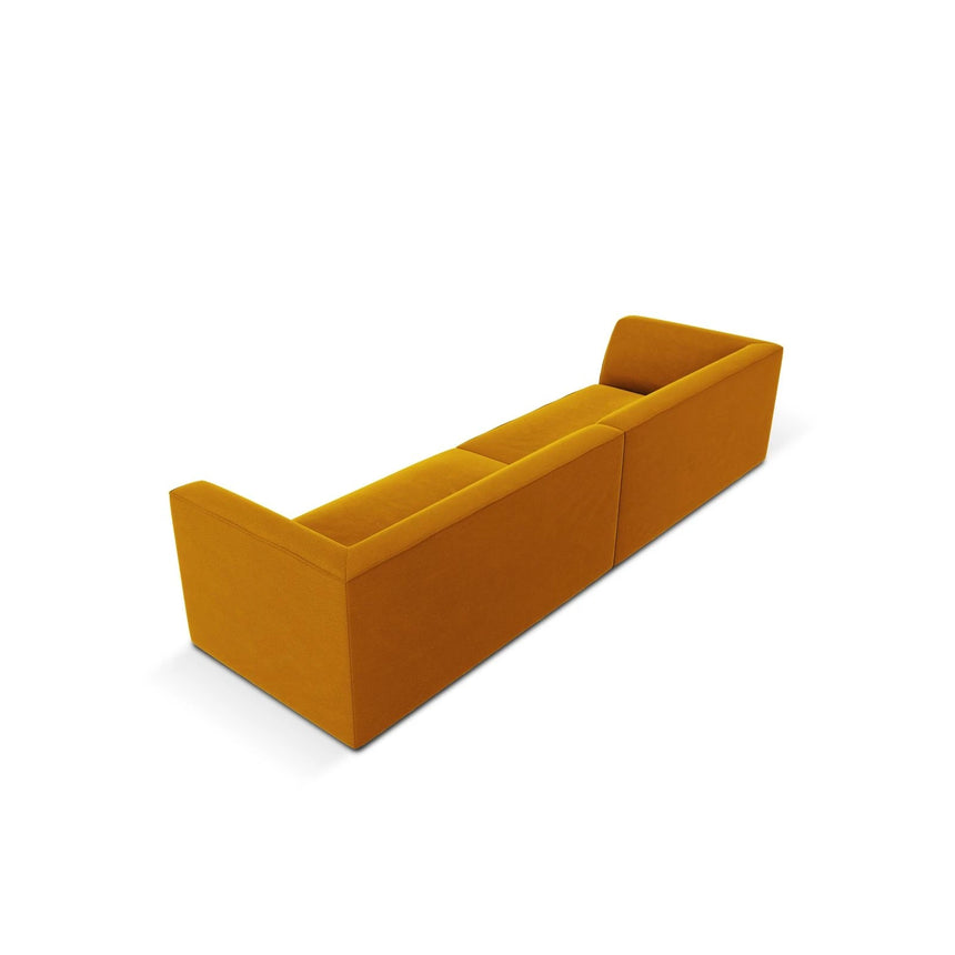 Ruby 4-Sitzer Sofa mit Bezug aus Samt (Sal10) in Gelb, 302x93 cm – Bild 7