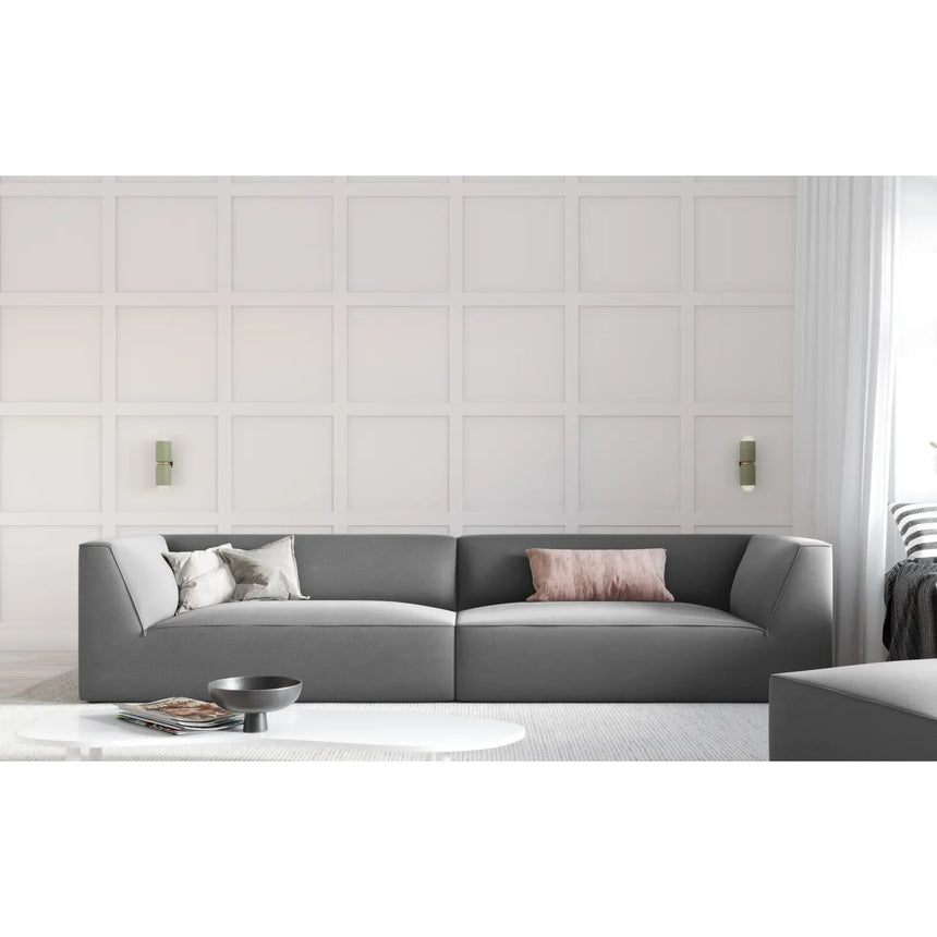 Ruby 4-Sitzer Sofa mit Bezug aus Samt, Cord oder Strukturstoff, 302x93 cm - ZEN ZONE Furniture