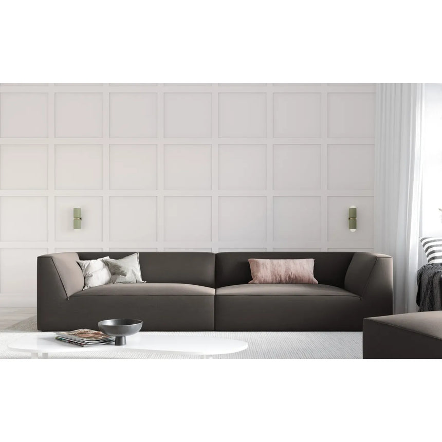 Ruby 4-Sitzer Sofa mit Bezug aus Samt, Cord oder Strukturstoff, 302x93 cm - ZEN ZONE Furniture