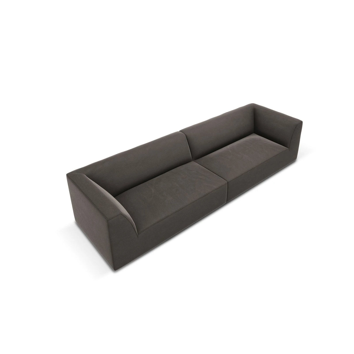 Ruby 4-Sitzer Sofa mit Bezug aus Samt (Sal18) in Dunkelgrau, 302x93 cm – Bild 6