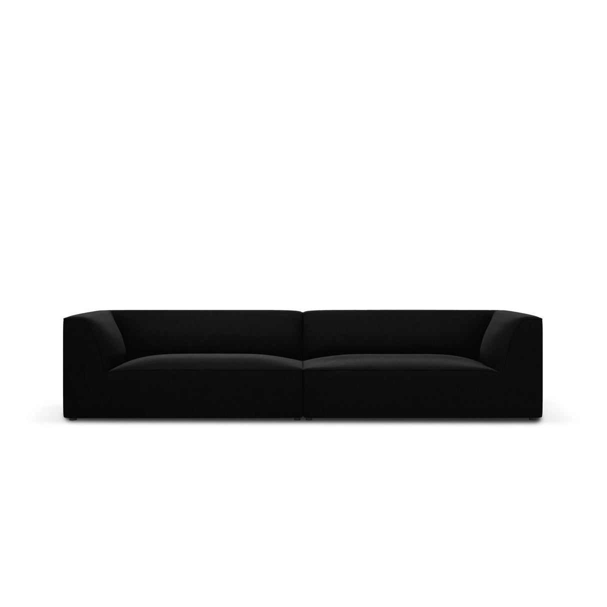 Ruby 4-Sitzer Sofa mit Bezug aus Samt (Sal19) in Schwarz, 302x93 cm – Bild 1
