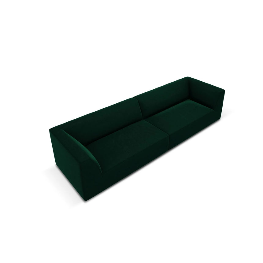 Ruby 4-Sitzer Sofa mit Bezug aus Samt (Sal7) in Flaschengrün, 302x93 cm – Bild 6