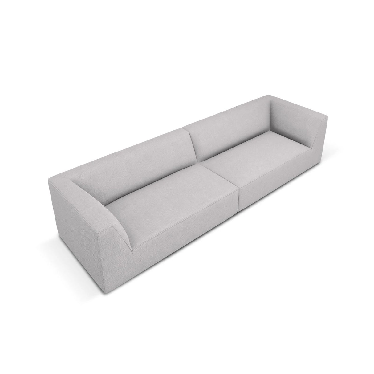 Ruby 4-Sitzer Sofa mit Bezug aus Strukturierter Stoff (Ota9) in Hellgrau, 302x93 cm – Bild 4