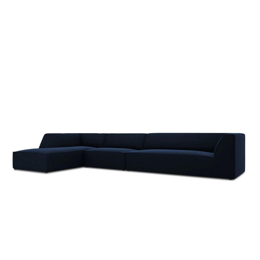 Ruby 5-Sitzer Ecksofa Links, mit Bezug aus Samt (Sal5) in Königsblau, 366x180 cm – Bild 5