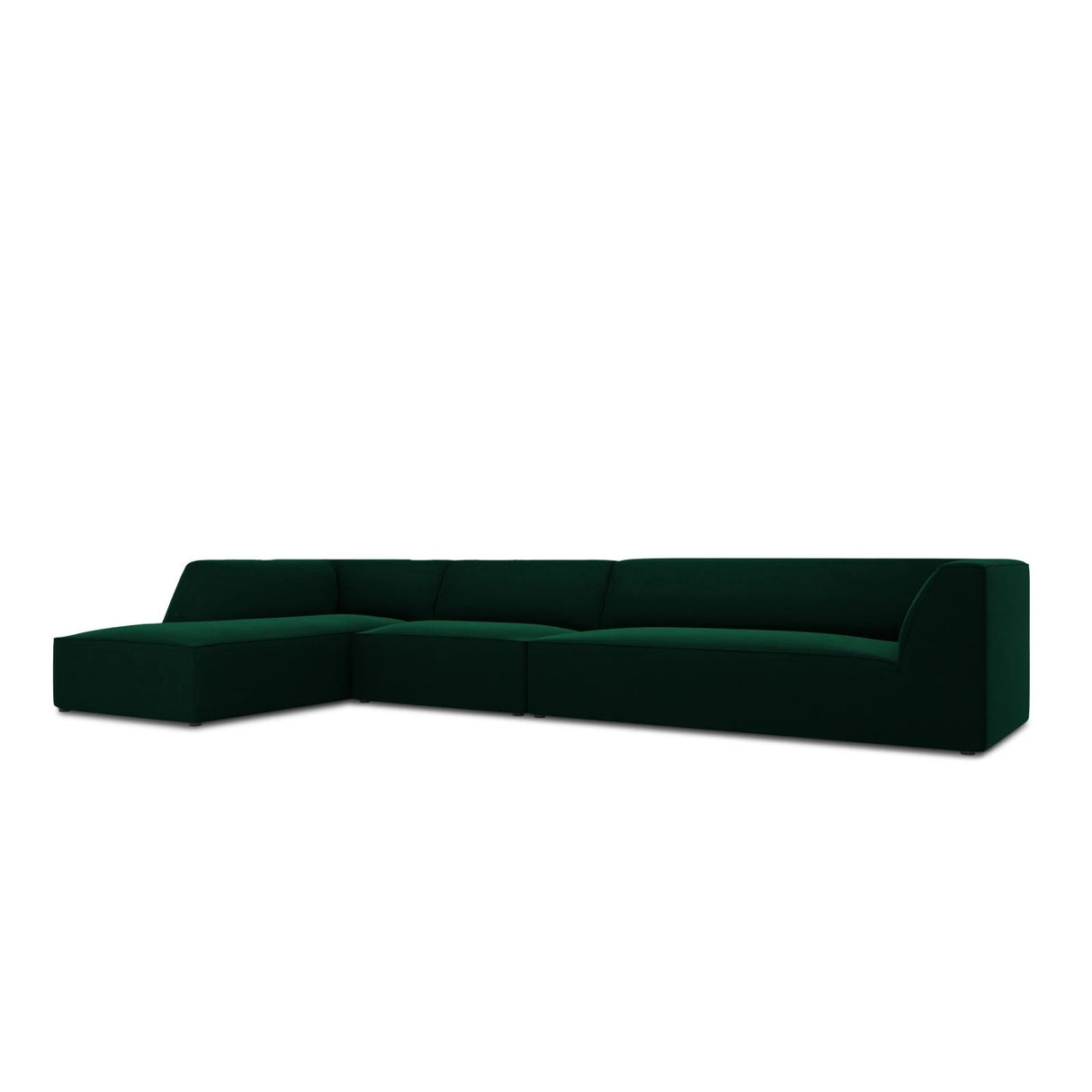 Ruby 5-Sitzer Ecksofa Links, mit Bezug aus Samt (Sal7) in Flaschengrün, 366x180 cm – Bild 5