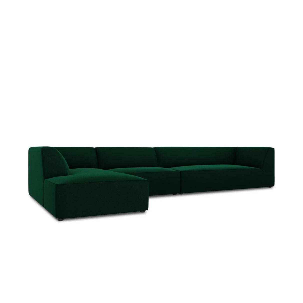 Ruby 5-Sitzer Ecksofa Links, mit Bezug aus Samt (Sal7) in Flaschengrün, 366x180 cm – Bild 6