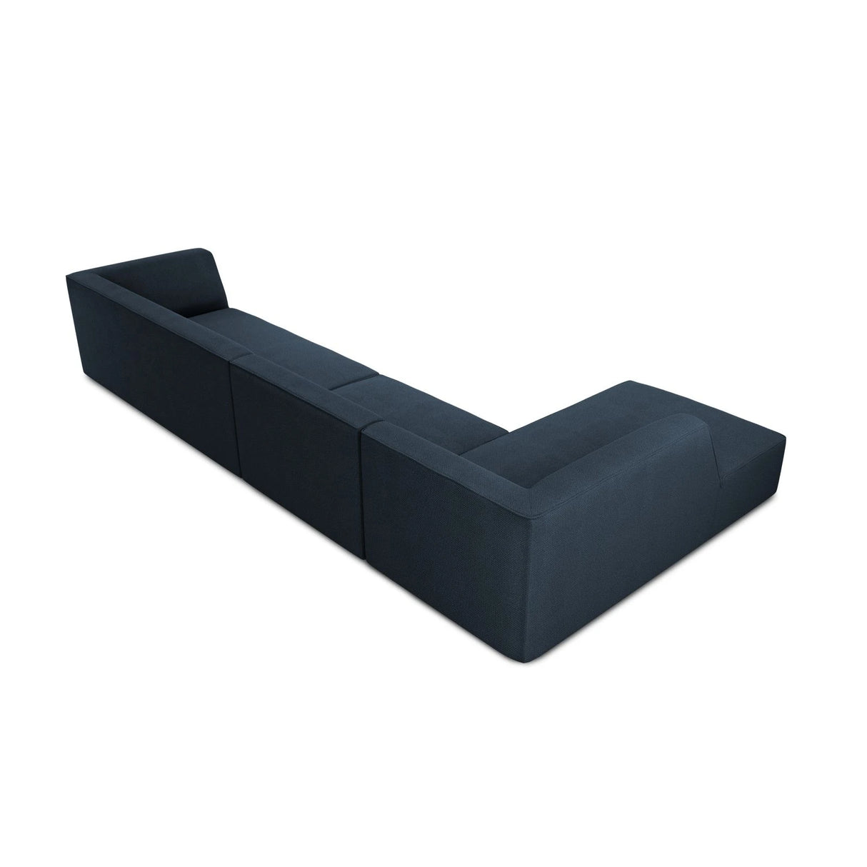 Ruby 5-Sitzer Ecksofa Links, mit Bezug aus Strukturierter Stoff (Ota18) in Marineblau, 366x180 cm – Bild 6