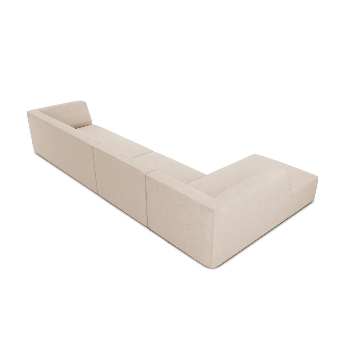 Ruby 5-Sitzer Ecksofa Links, mit Bezug aus Strukturierter Stoff (Ota8) in Beige, 366x180 cm – Bild 6