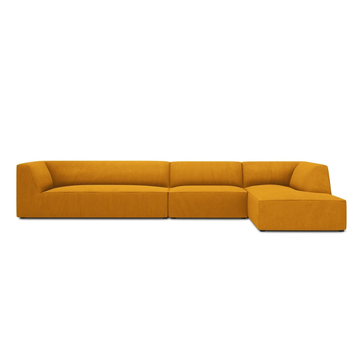 Ruby 5-Sitzer Ecksofa Rechts, mit Bezug aus Cord (ScaMos) in Gelb, 366x180 cm – Bild 1