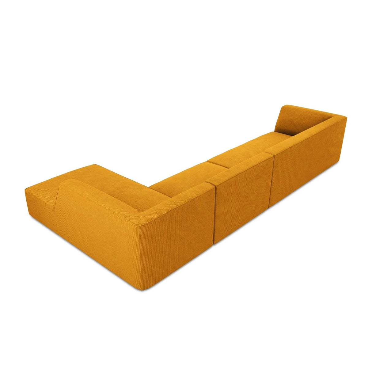 Ruby 5-Sitzer Ecksofa Rechts, mit Bezug aus Cord (ScaMos) in Gelb, 366x180 cm – Bild 8