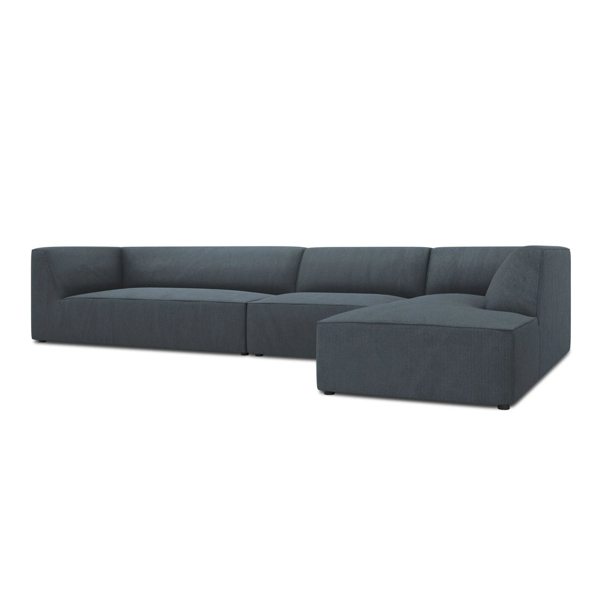 Ruby 5-Sitzer Ecksofa Rechts, mit Bezug aus Cord (ScaOce) in Blau, 366x180 cm – Bild 6