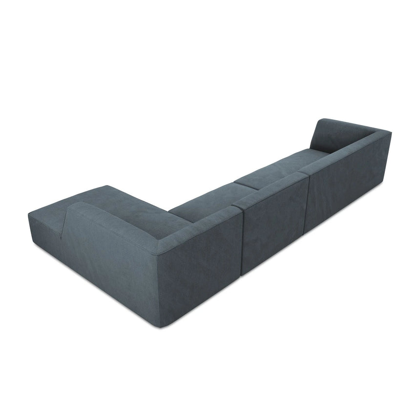 Ruby 5-Sitzer Ecksofa Rechts, mit Bezug aus Cord (ScaOce) in Blau, 366x180 cm – Bild 8