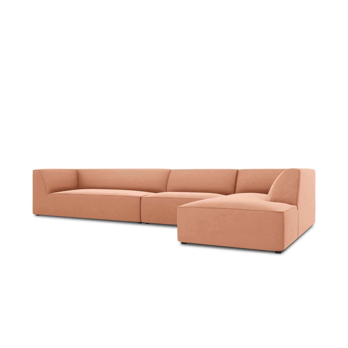 Ruby 5-Sitzer Ecksofa Rechts, mit Bezug aus Samt (Sal11) in Rosa, 366x180 cm – Bild 6