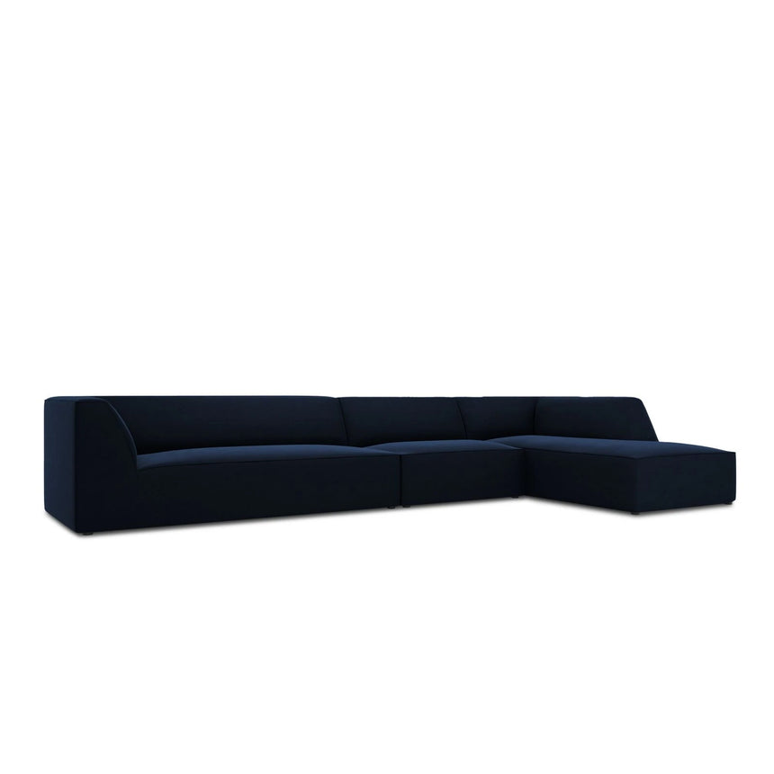 Ruby 5-Sitzer Ecksofa Rechts, mit Bezug aus Samt (Sal5) in Königsblau, 366x180 cm – Bild 5