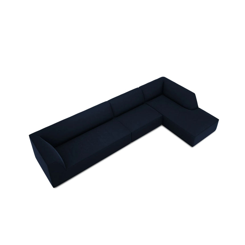 Ruby 5-Sitzer Ecksofa Rechts, mit Bezug aus Samt (Sal5) in Königsblau, 366x180 cm – Bild 7