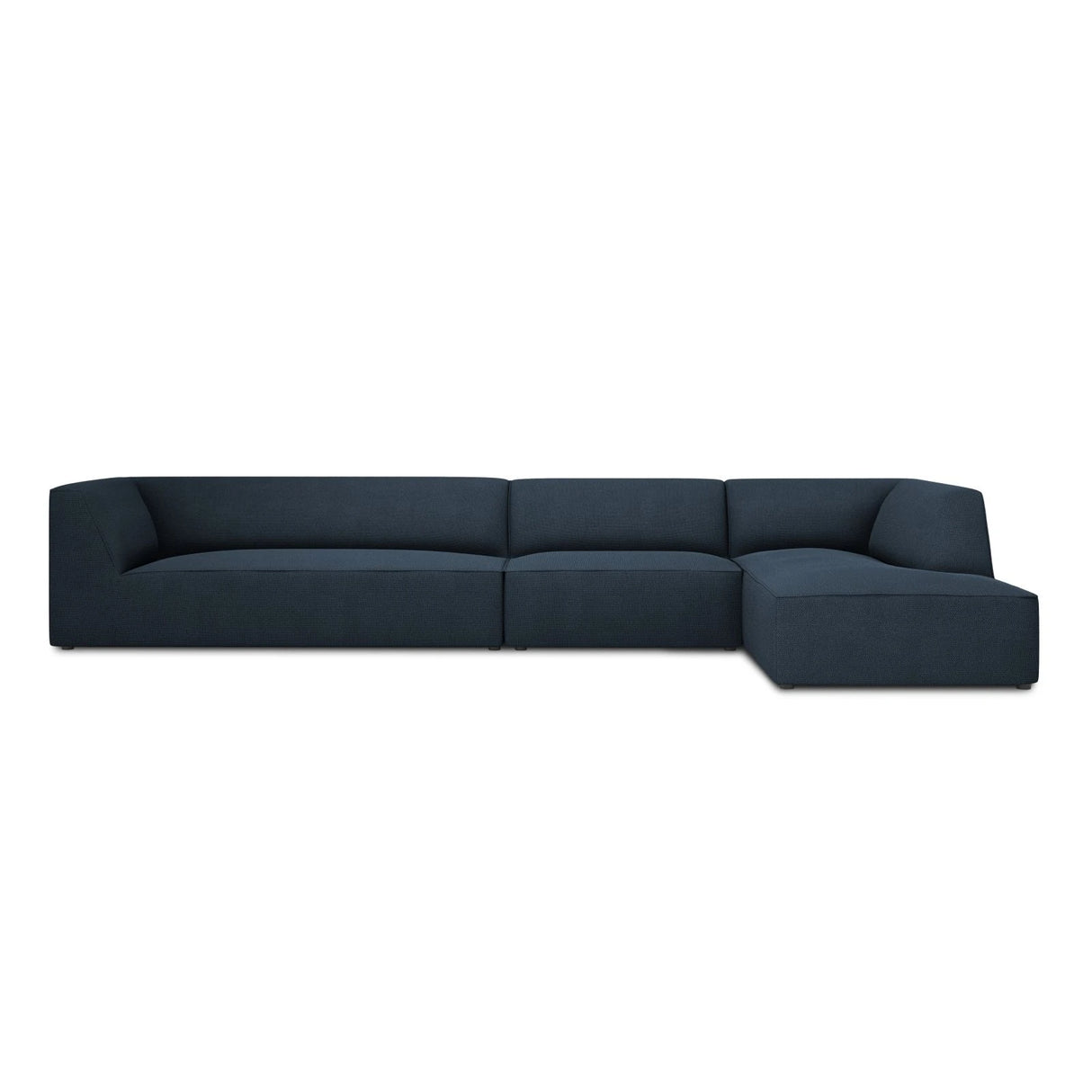 Ruby 5-Sitzer Ecksofa Rechts, mit Bezug aus Strukturierter Stoff (Ota18) in Marineblau, 366x180 cm – Bild 1