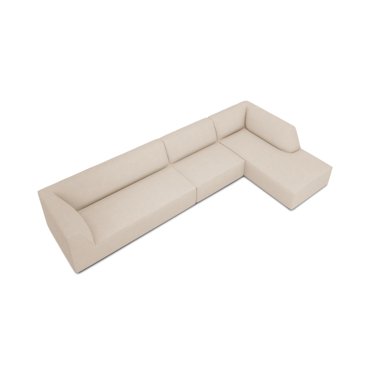 Ruby 5-Sitzer Ecksofa Rechts, mit Bezug aus Strukturierter Stoff (Ota8) in Beige, 366x180 cm – Bild 5