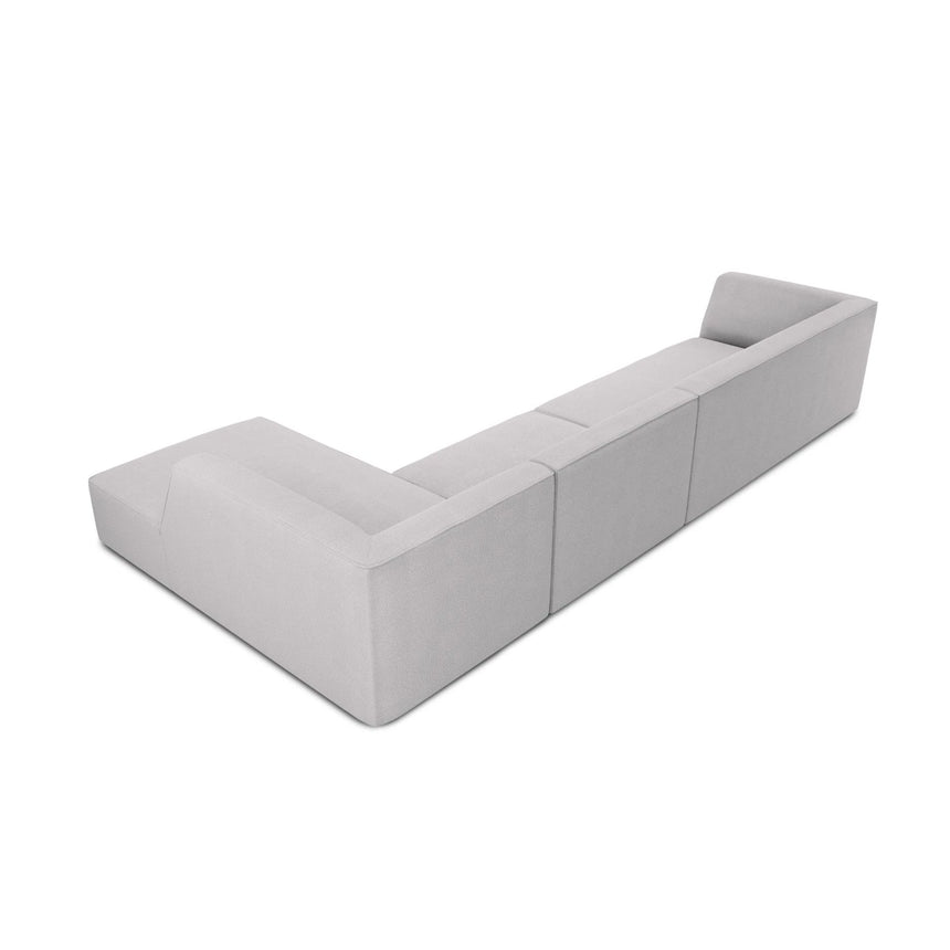 Ruby 5-Sitzer Ecksofa Rechts, mit Bezug aus Strukturierter Stoff (Ota9) in Hellgrau, 366x180 cm – Bild 6