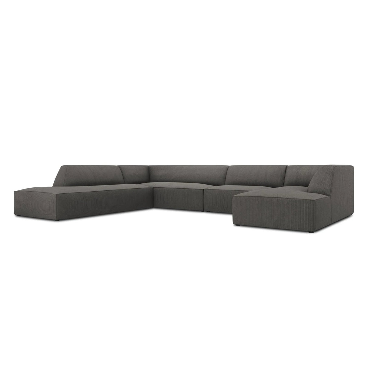 Ruby 7-Sitzer Panorama-Sofa Links, mit Bezug in Cord (ScaAnt) in Dunkelgrau, 366x273 cm – Bild 5