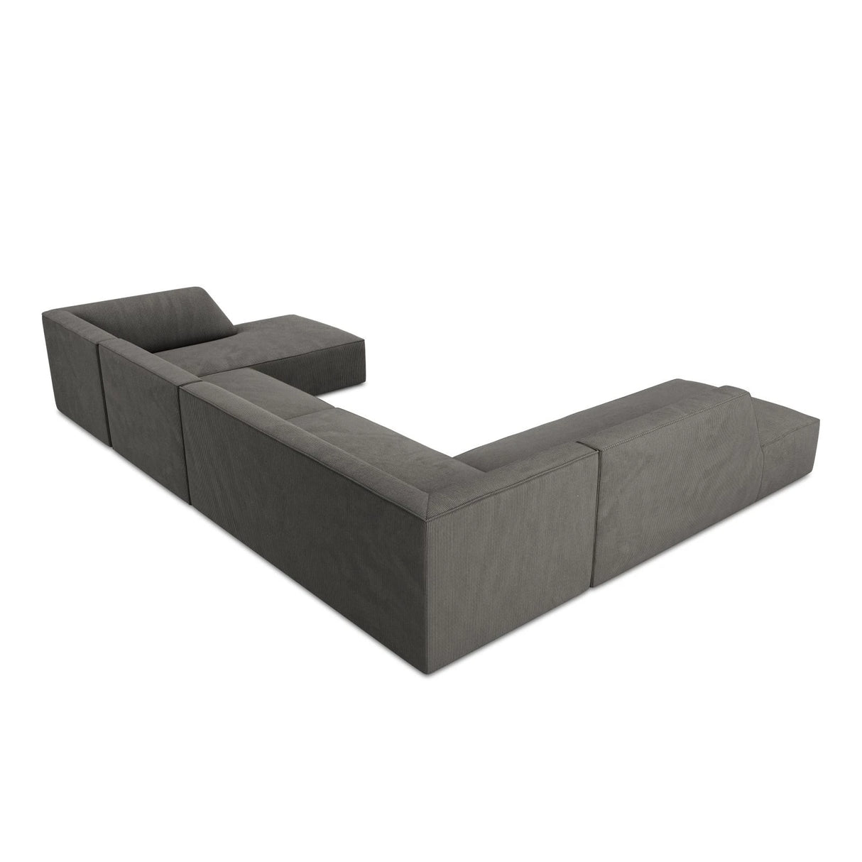 Ruby 7-Sitzer Panorama-Sofa Links, mit Bezug in Cord (ScaAnt) in Dunkelgrau, 366x273 cm – Bild 7