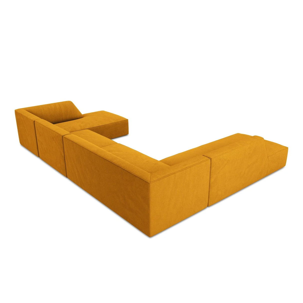 Ruby 7-Sitzer Panorama-Sofa Links, mit Bezug in Cord (ScaMos) in Gelb, 366x273 cm – Bild 7