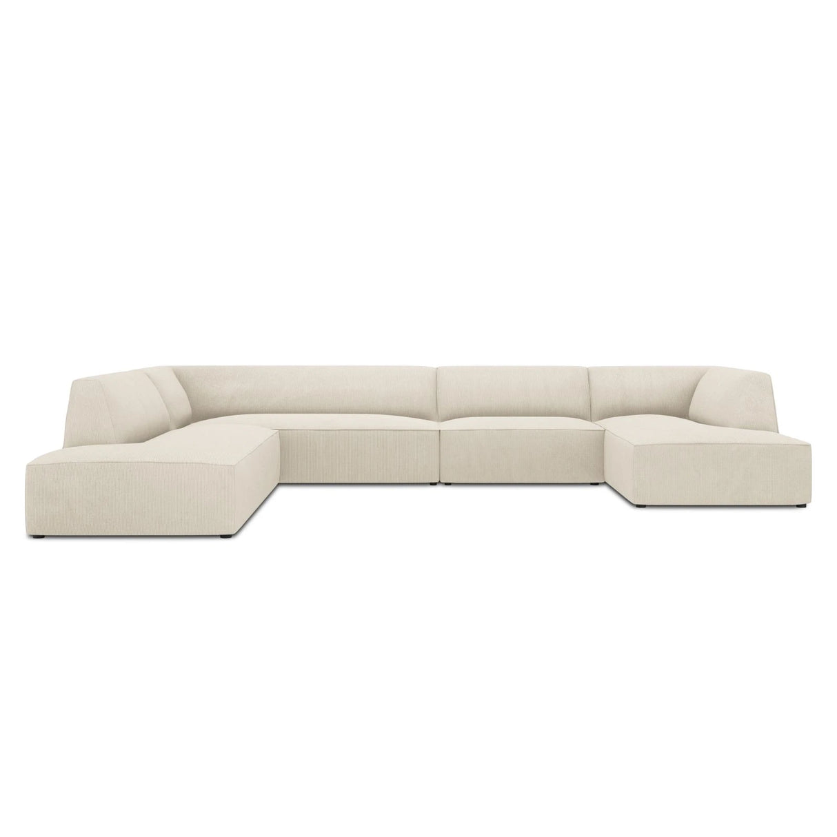 Ruby 7-Sitzer Panorama-Sofa Links, mit Bezug in Samt, Cord oder Strukturstoff, 366x273 cm – Bild 1