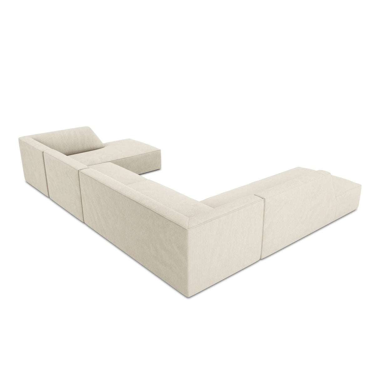 Ruby 7-Sitzer Panorama-Sofa Links, mit Bezug in Samt, Cord oder Strukturstoff, 366x273 cm – Bild 7