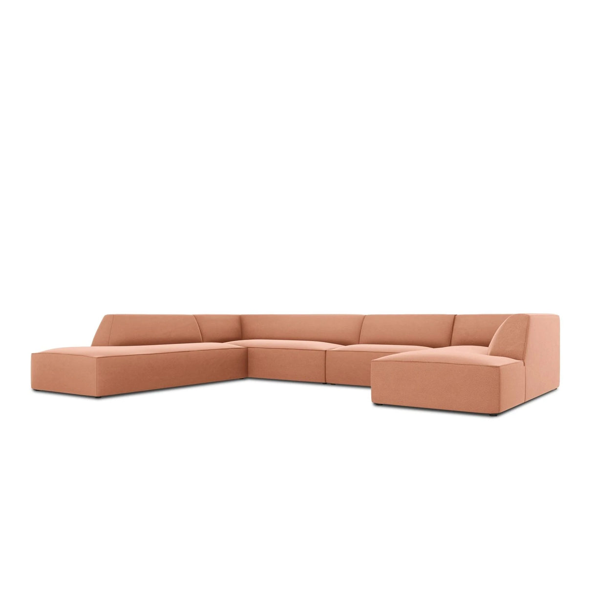 Ruby 7-Sitzer Panorama-Sofa Links, mit Bezug in Samt (Sal11) in Rosa, 366x273 cm – Bild 5