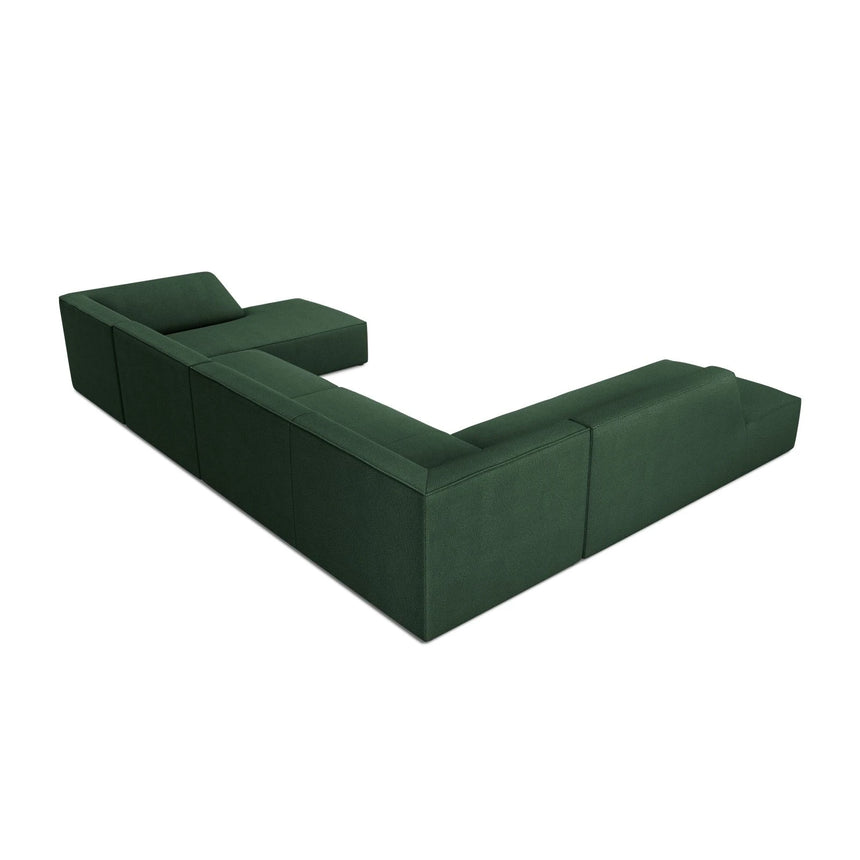 Ruby 7-Sitzer Panorama-Sofa Links, mit Bezug in Strukturierter Stoff (Ota14) in Grün, 366x273 cm – Bild 5