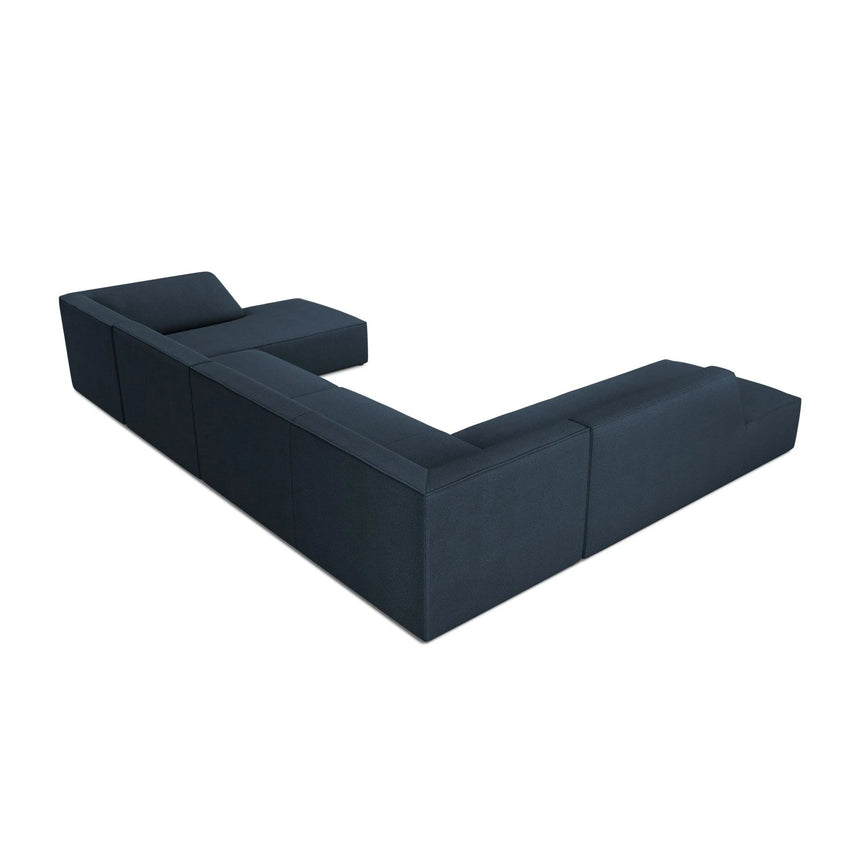 Ruby 7-Sitzer Panorama-Sofa Links, mit Bezug in Strukturierter Stoff (Ota18) in Marineblau, 366x273 cm – Bild 5