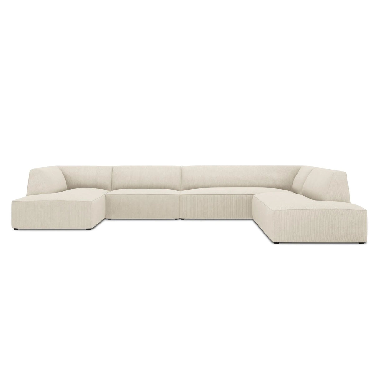Ruby 7-Sitzer Panorama-Sofa Rechts, mit Bezug in Samt, Cord oder Strukturstoff, 366x273 cm – Bild 1