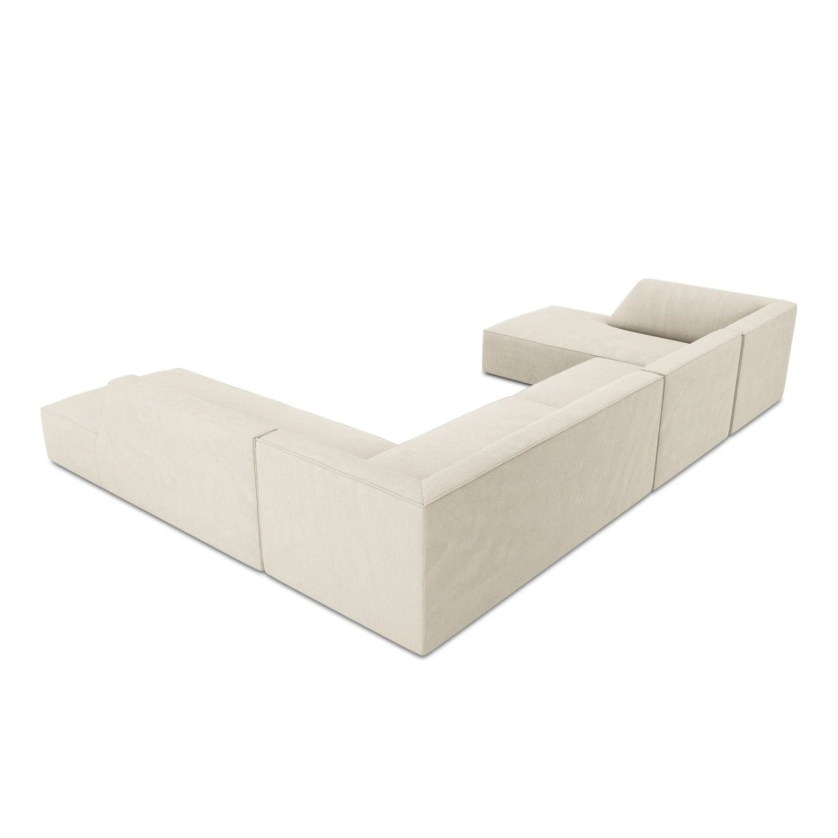 Ruby 7-Sitzer Panorama-Sofa Rechts, mit Bezug in Samt, Cord oder Strukturstoff, 366x273 cm – Bild 7