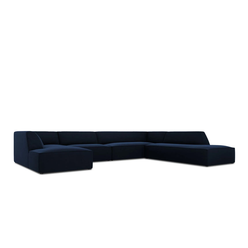 Ruby 7-Sitzer Panorama-Sofa Rechts, mit Bezug in Samt (Sal5) in Königsblau, 366x273 cm – Bild 5