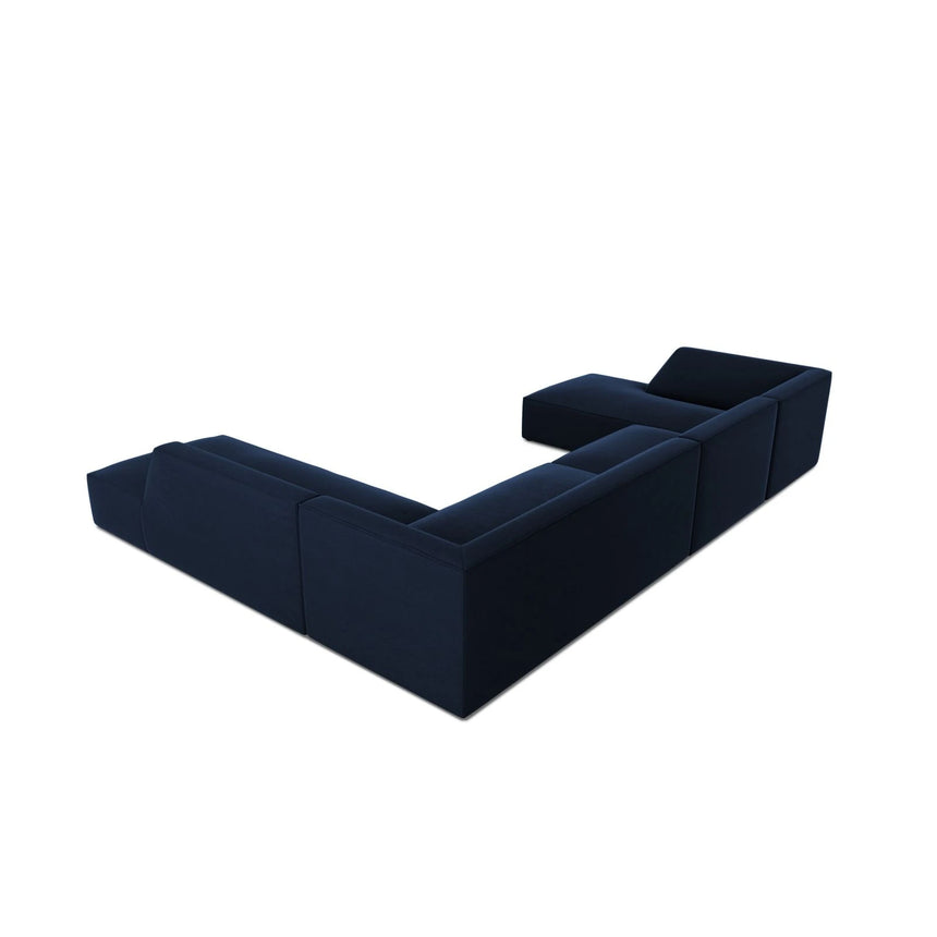 Ruby 7-Sitzer Panorama-Sofa Rechts, mit Bezug in Samt (Sal5) in Königsblau, 366x273 cm – Bild 7