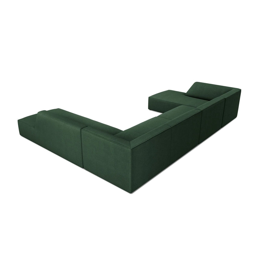 Ruby 7-Sitzer Panorama-Sofa Rechts, mit Bezug in Strukturierter Stoff (Ota14) in Grün, 366x273 cm – Bild 5