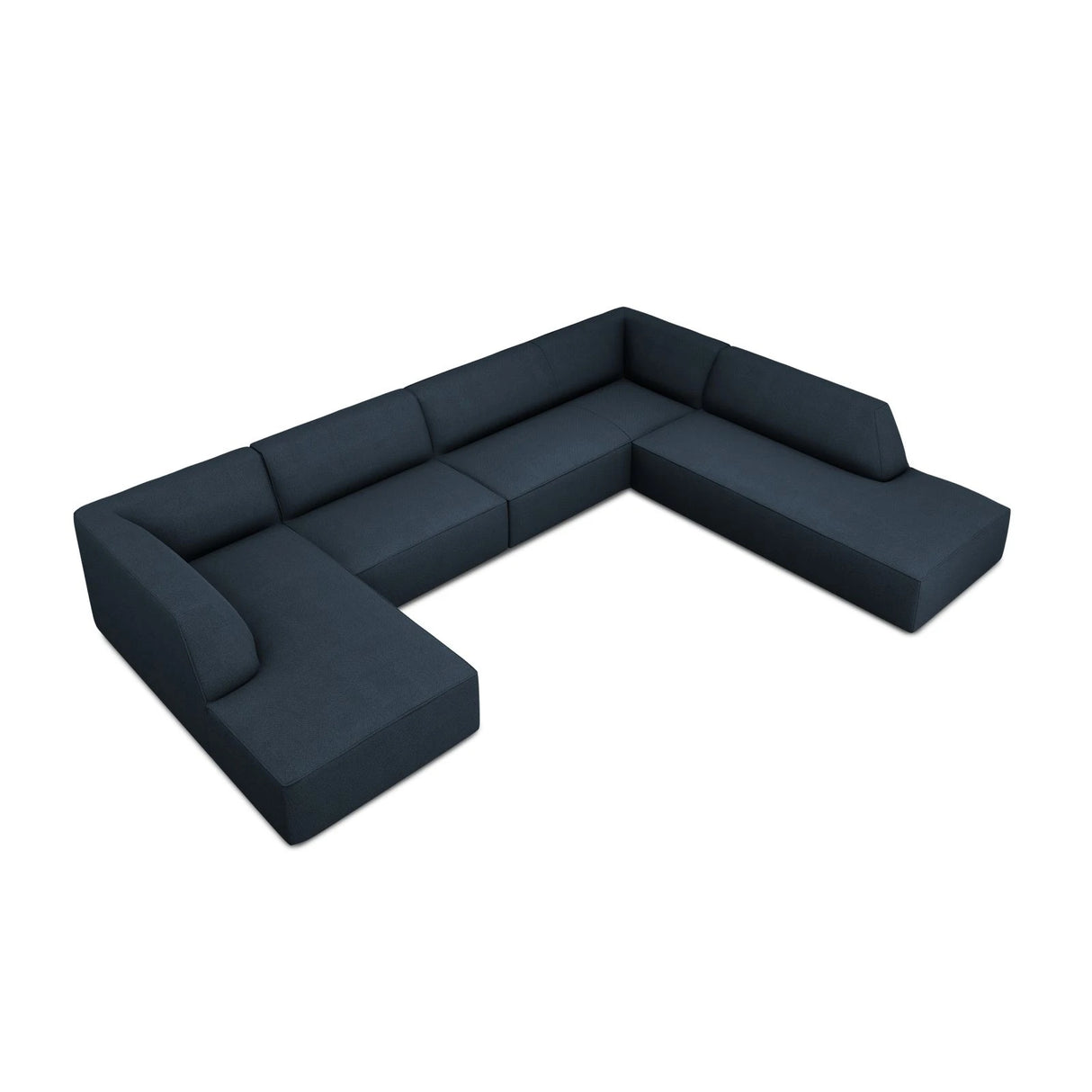 Ruby 7-Sitzer Panorama-Sofa Rechts, mit Bezug in Strukturierter Stoff (Ota18) in Marineblau, 366x273 cm – Bild 4