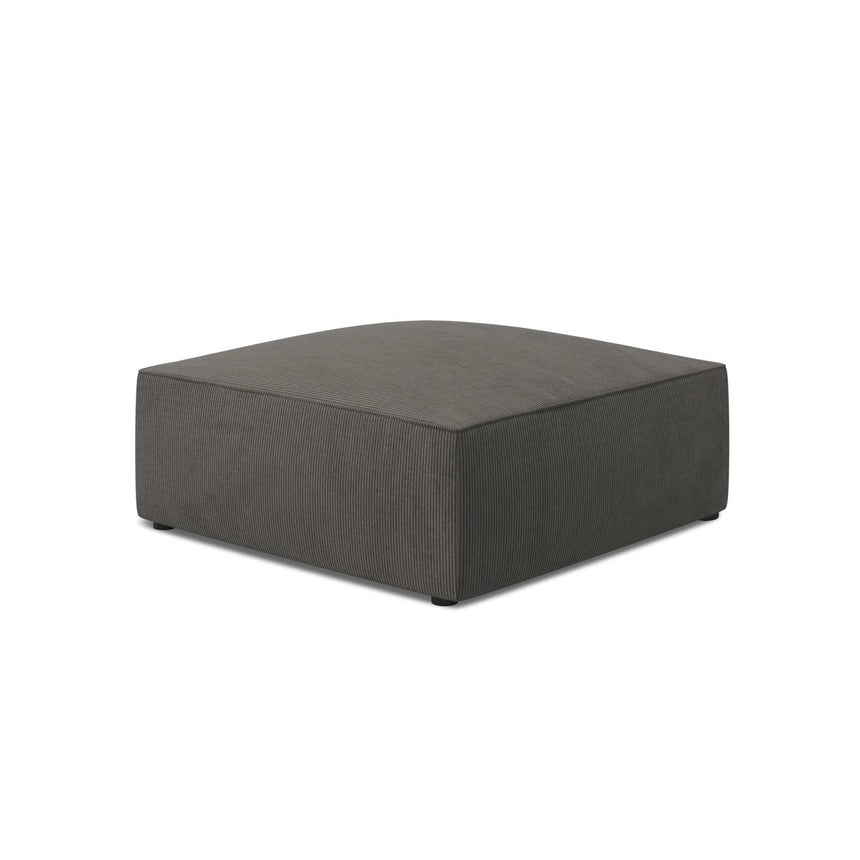 Ruby Pouf mit Bezug in Cord (ScaAnt) in Dunkelgrau, 93x93 cm – Bild 4