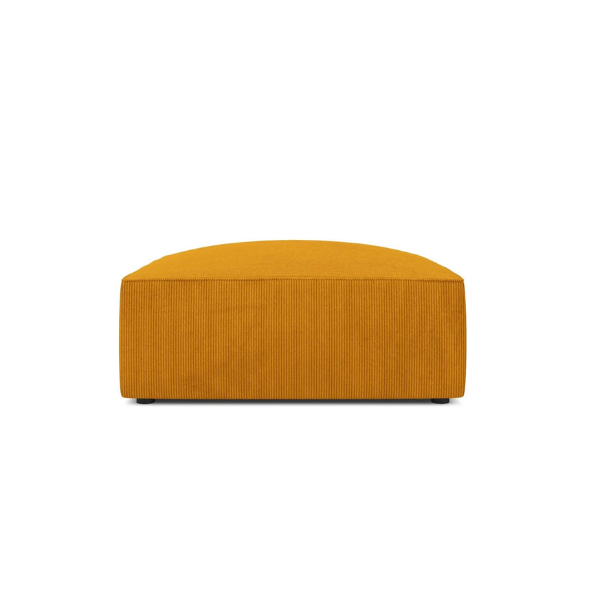 Ruby Pouf mit Bezug in Cord (ScaMos) in Gelb, 93x93 cm – Bild 1