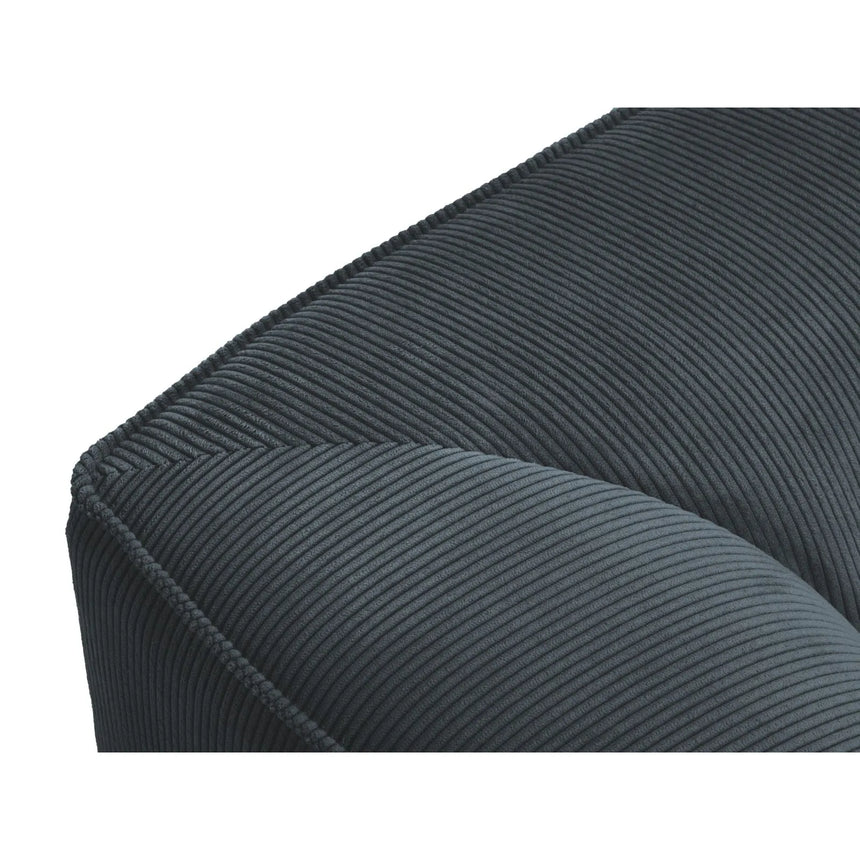 Ruby Pouf mit Bezug in Cord (ScaOce) in Blau, 93x93 cm – Bild 4