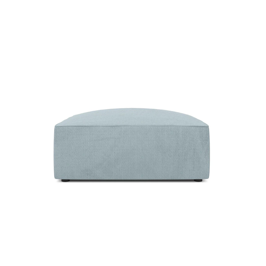 Ruby Pouf mit Bezug in Cord (ScaSky) in Hellblau, 93x93 cm – Bild 1