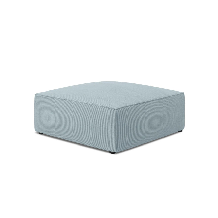 Ruby Pouf mit Bezug in Cord (ScaSky) in Hellblau, 93x93 cm – Bild 4