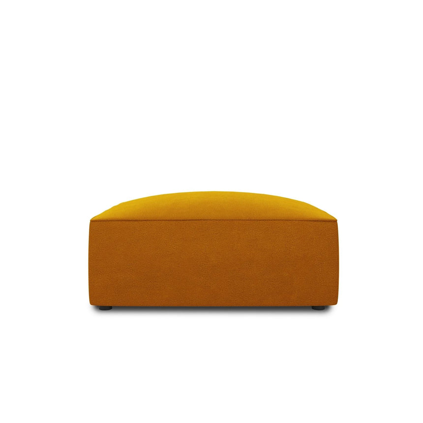Ruby Pouf mit Bezug in Samt (Sal10) in Gelb, 93x93 cm – Bild 1